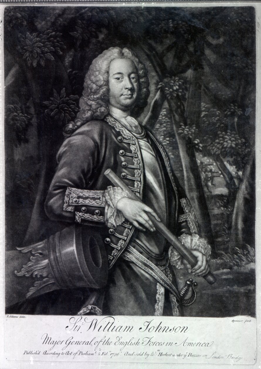 Sir William Johnson, engraved by Charles Spooner, 1756 by T. Adams