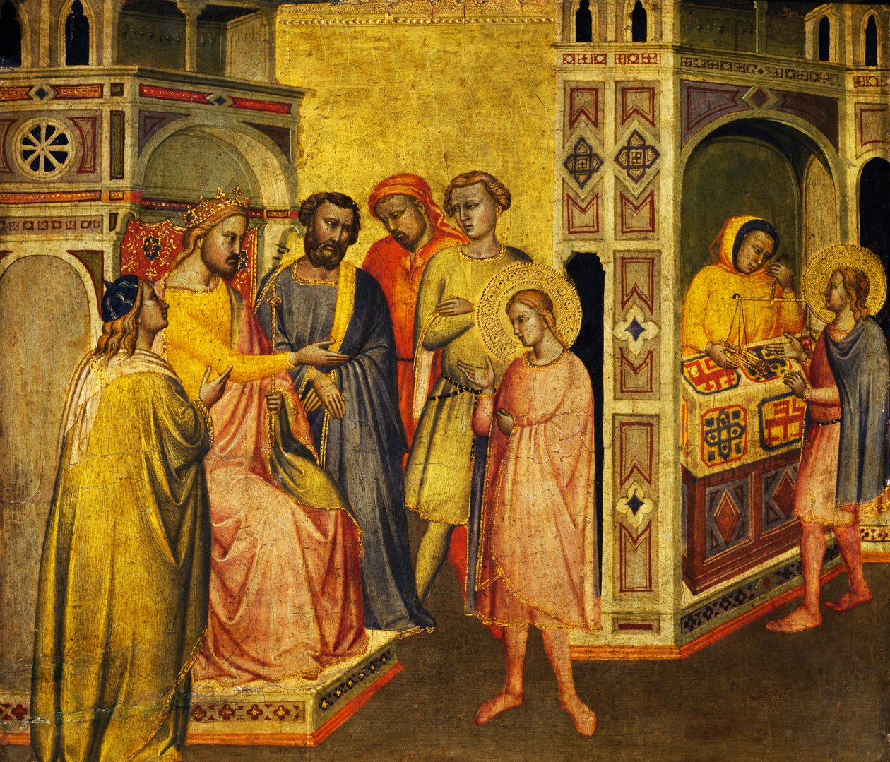 St Eligius before King Clothar by Taddeo Gaddi