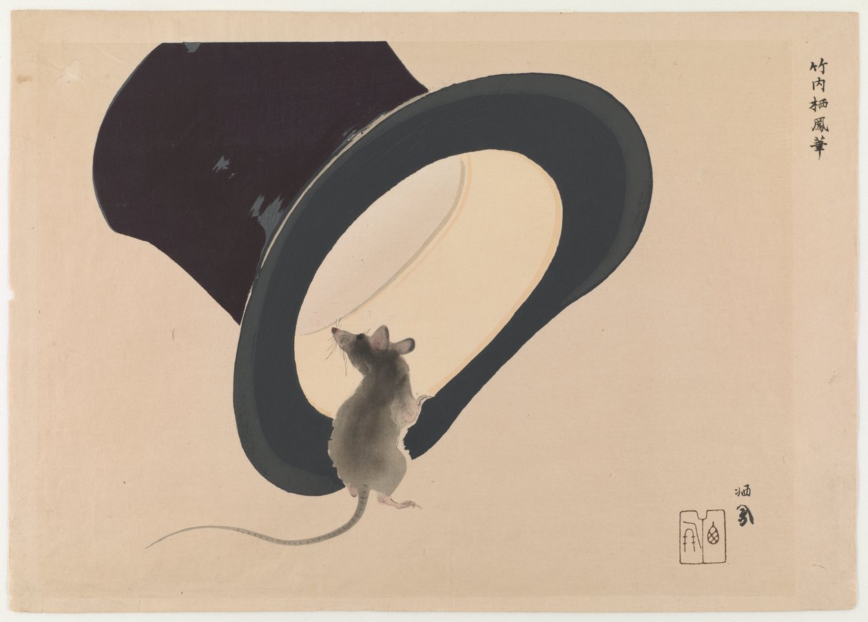 Mouse and Hat by Takeuchi Seiho