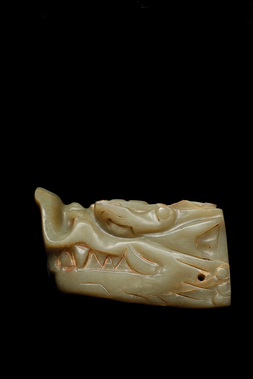 The Junkunc Jade Dragon Head by Tang Dynasty Chinese School