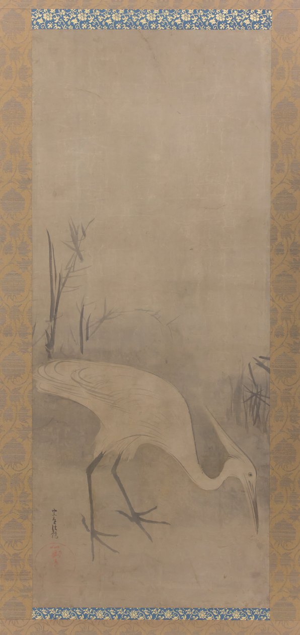 White Heron by Tawaraya Sotatsu