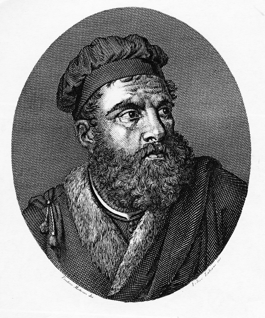 Marco Polo, print made by Felice Zuliani by Teodoro Matteini