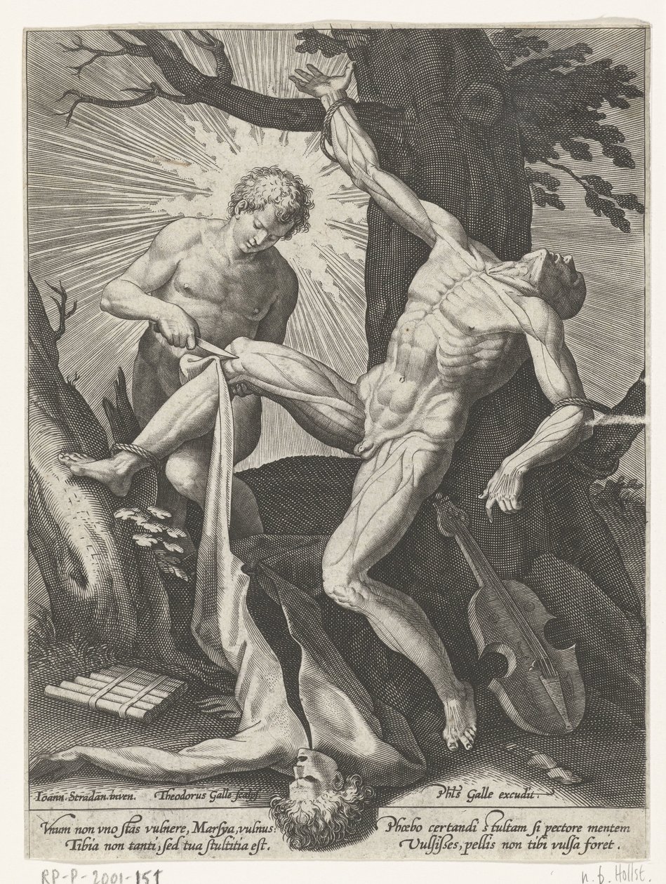 Apollo Flays Marsyas by Theodoor Galle