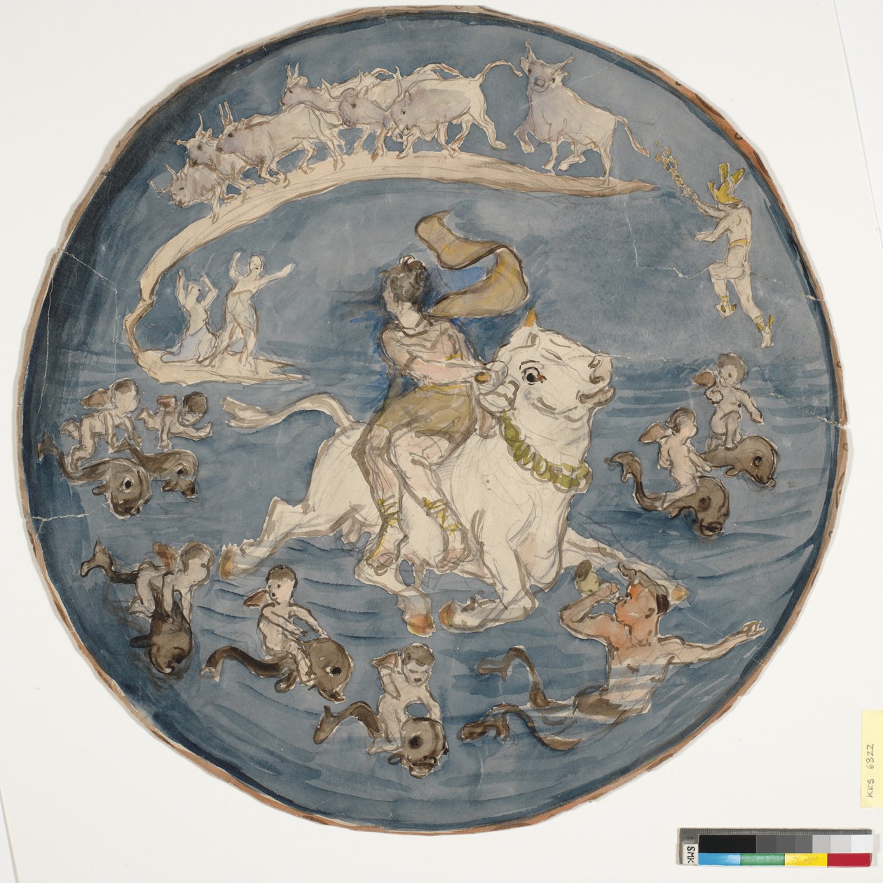 The Abduction of Europa (Draft for a Dish) by Theodor Philipsen