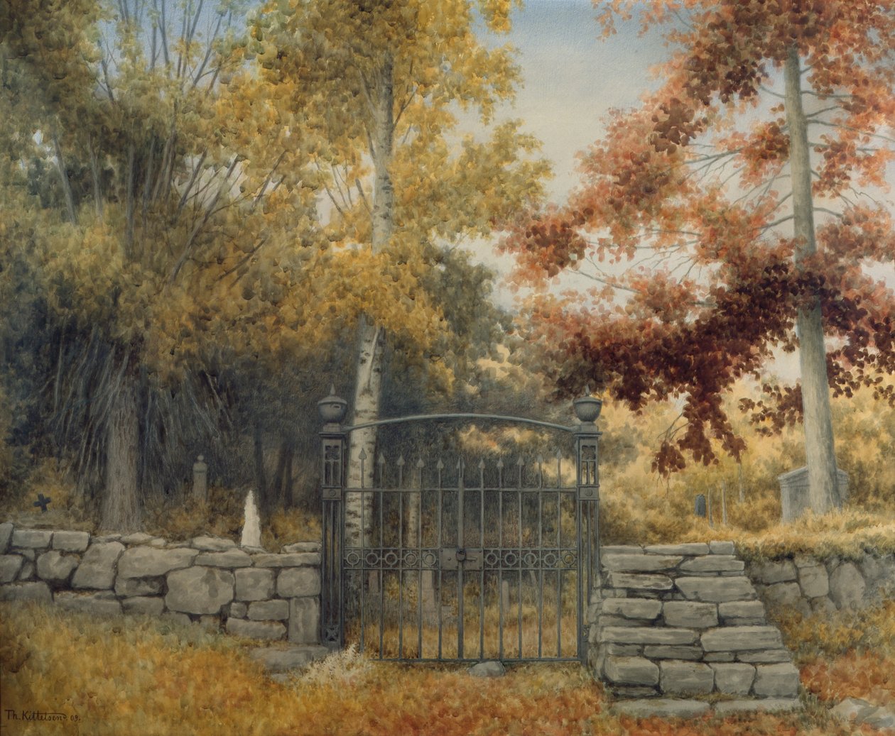 The Church Yard at Bråtebakken by Theodor Kittelsen