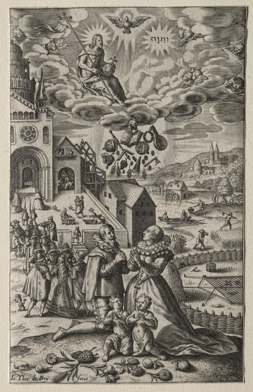 Prayer by Theodor de Bry