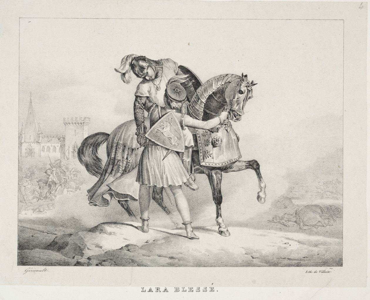 Lara Wounded by Theodore Gericault