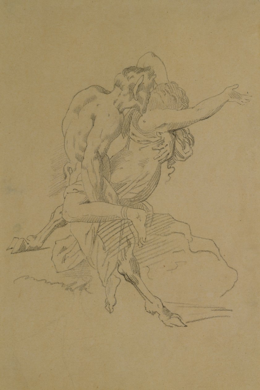 Nymph and Satyr by Theodore Gericault