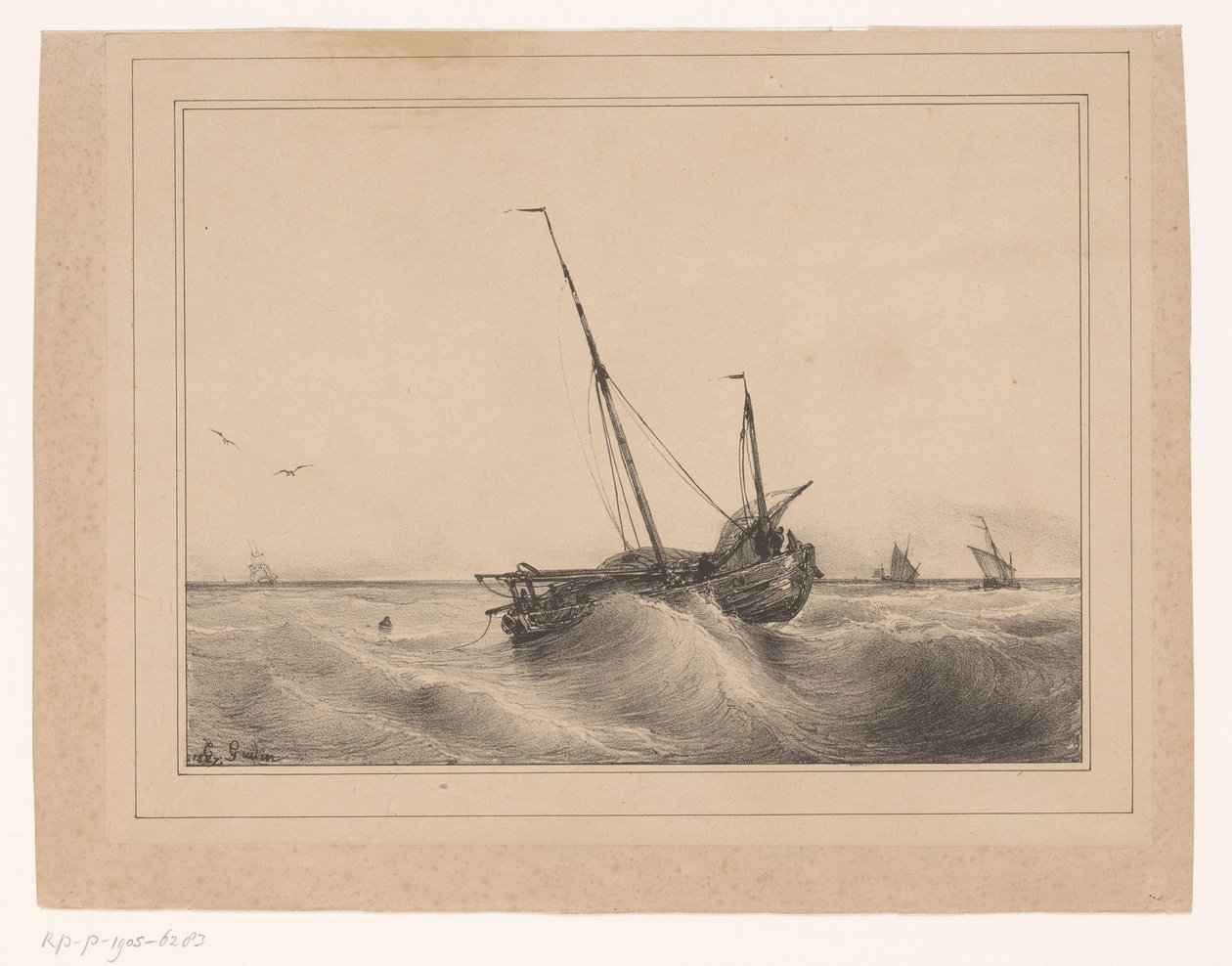 Seascape by Theodore Gudin