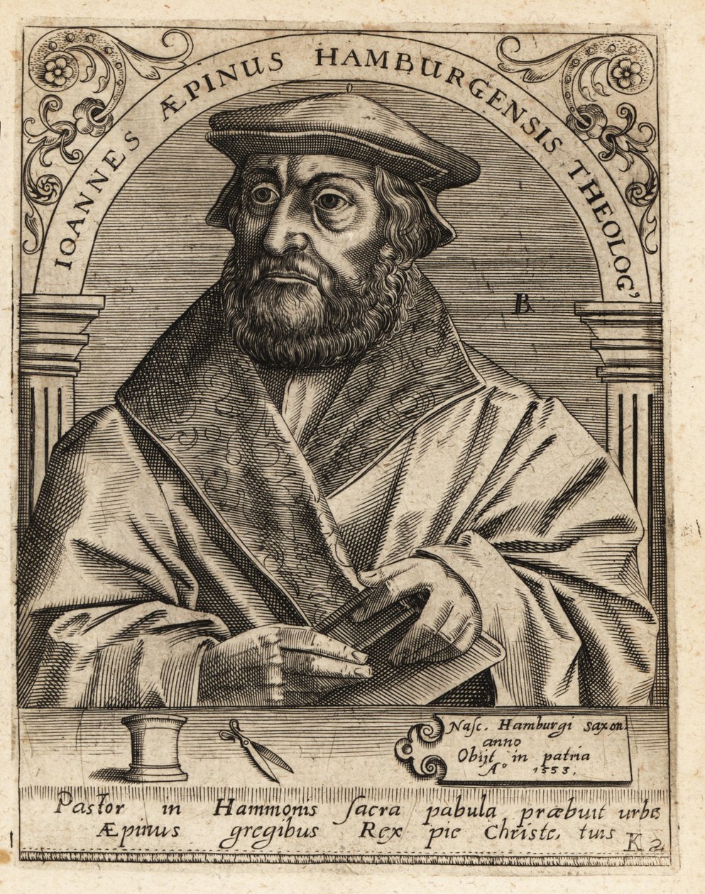 Johannes Aepinus by Theodore de Bry