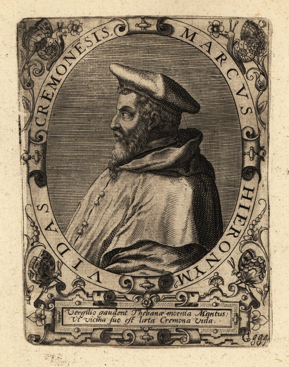 Marco Girolamo Vida, Italian humanist by Theodore de Bry