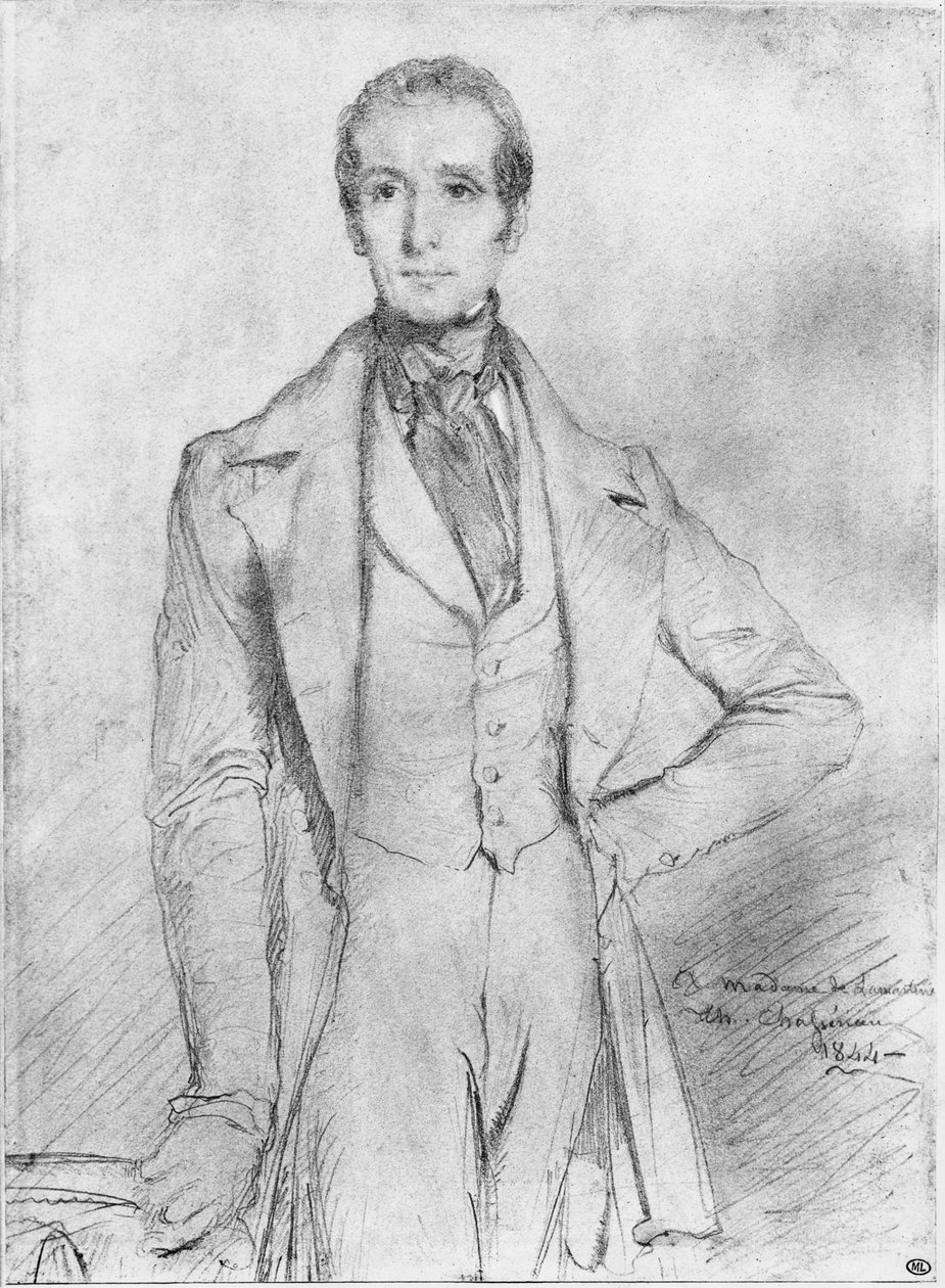 Portrait of Alphonse de Lamartine by Théodore Chassériau