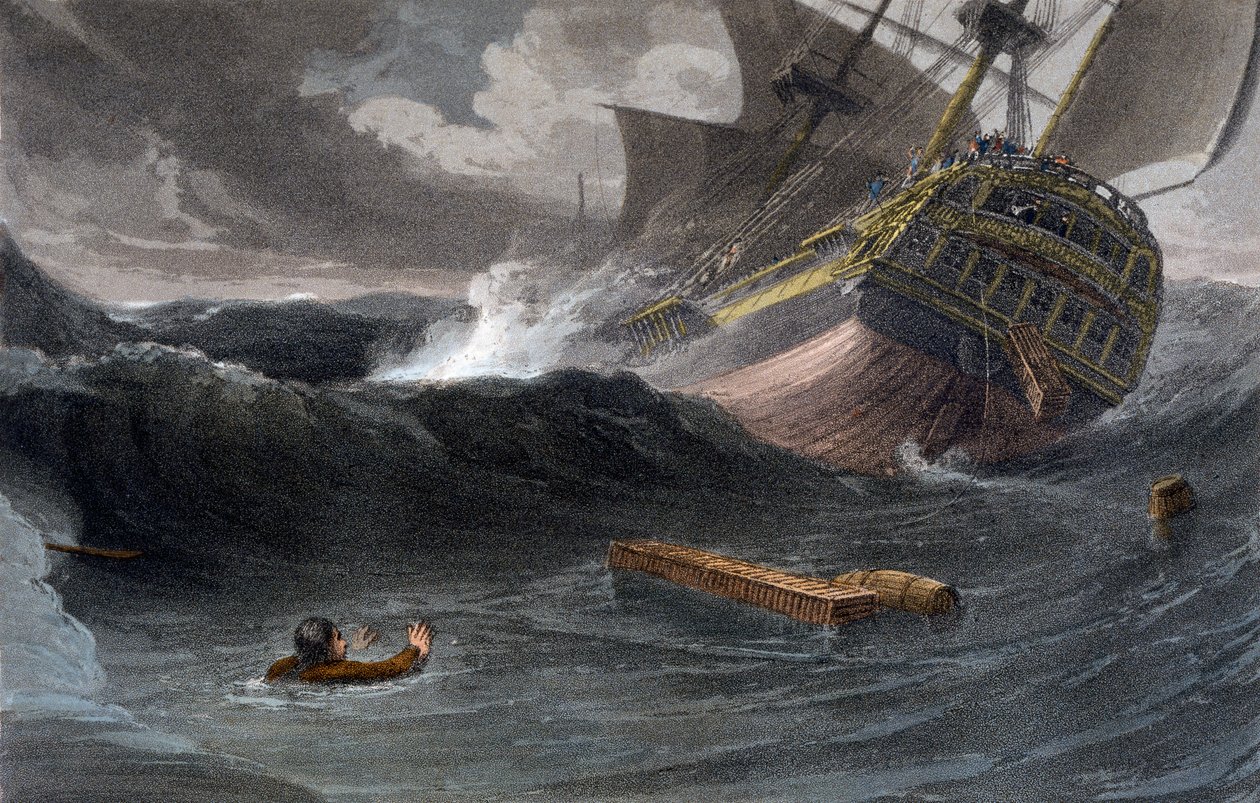 Incident on the journey from China to India by Thomas und William Daniell