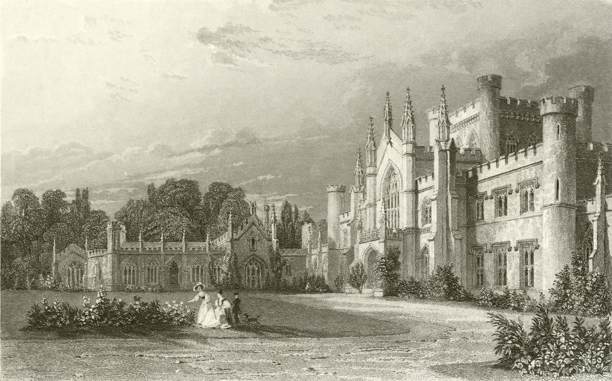 South View of Lowther Castle by Thomas Allom