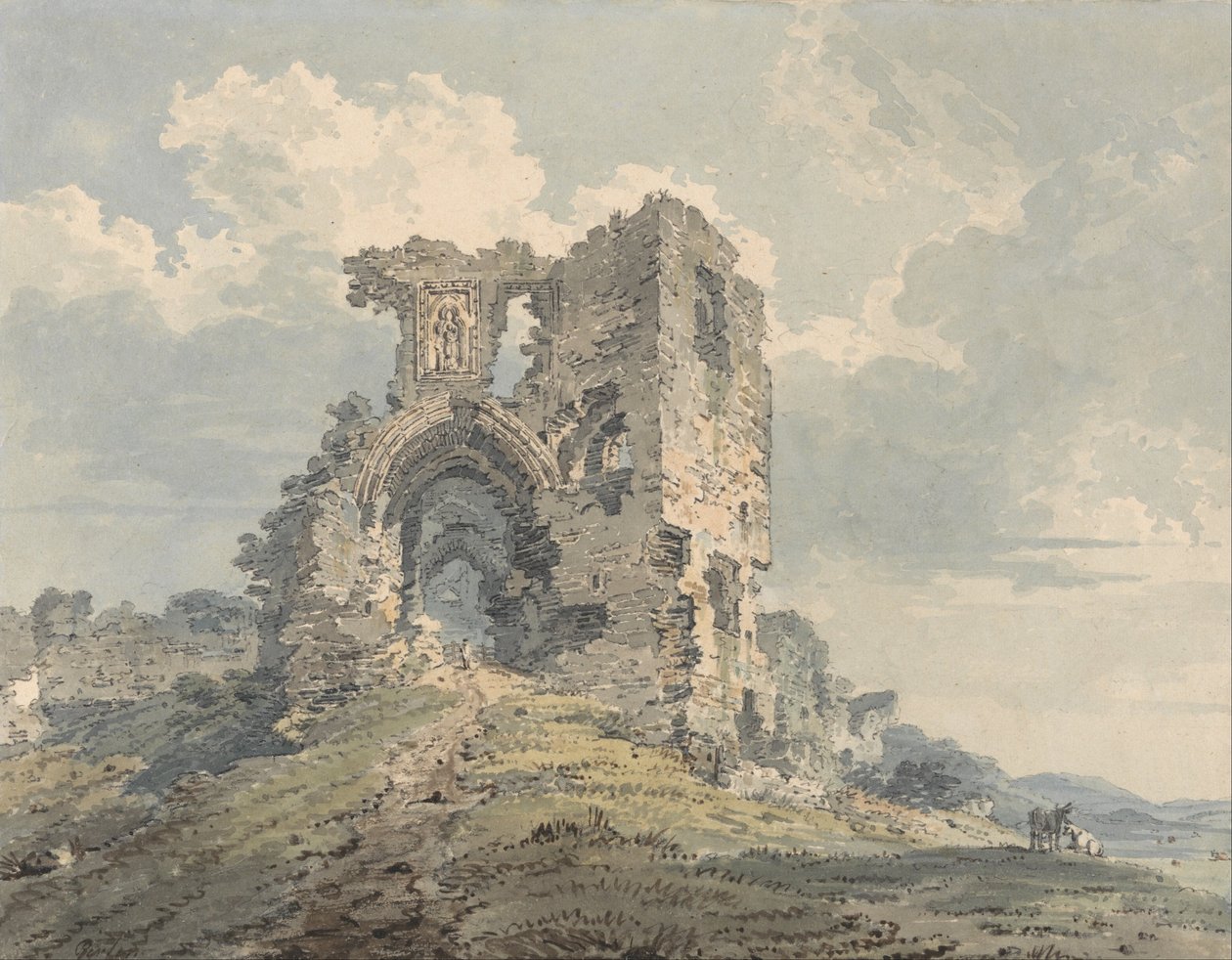 Denbigh Castle by Thomas Girtin