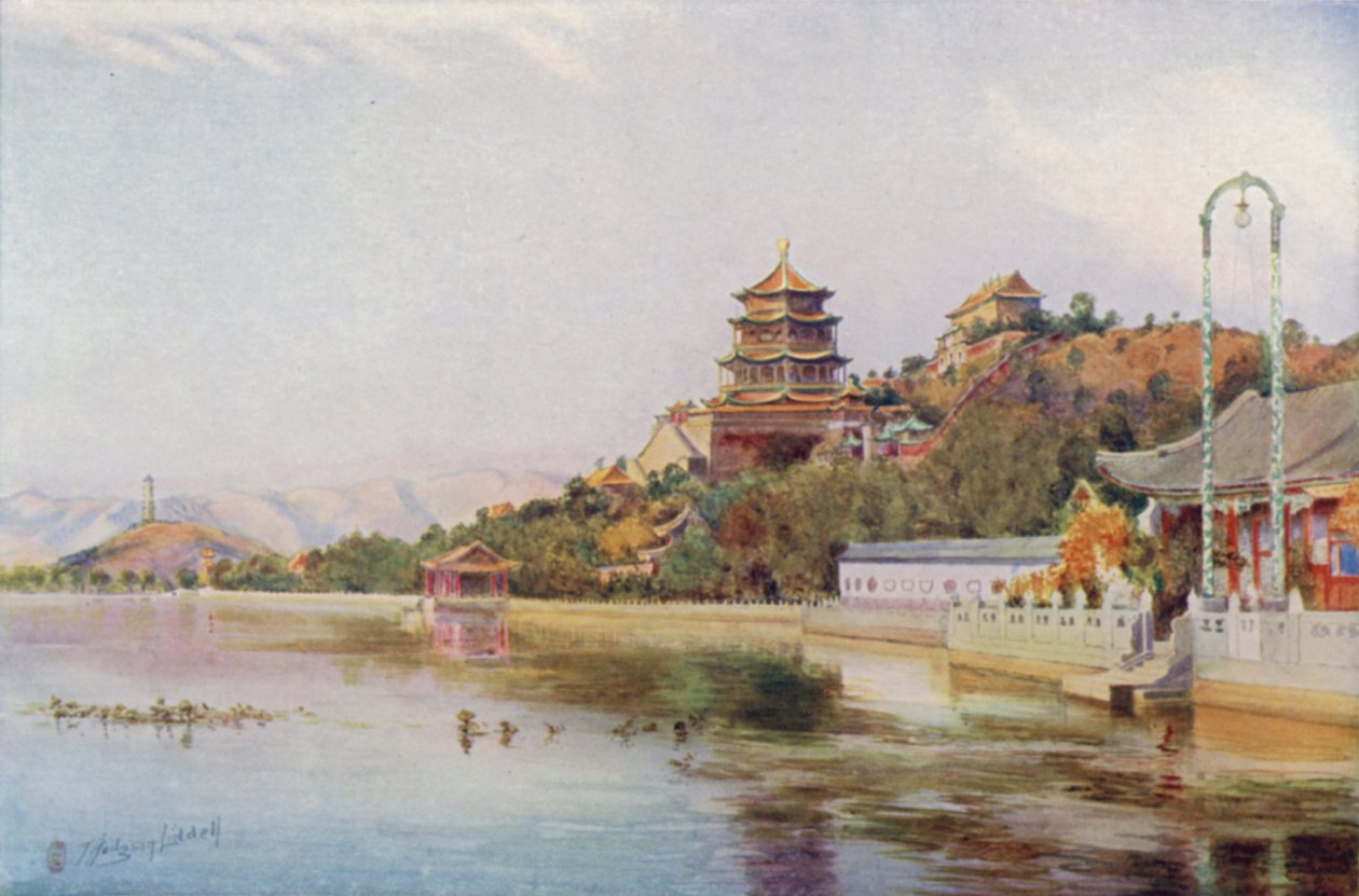 Peking, Pavilion of the Late Empress, Summer Palace by Thomas Hodgson Liddell