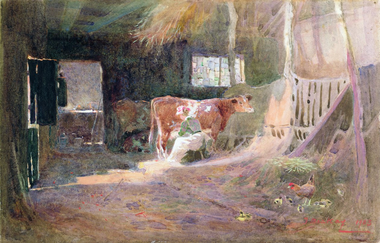 Milking Time by Thomas Mackay