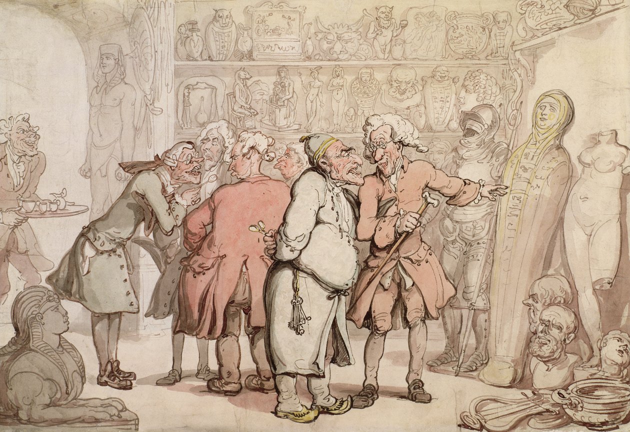 A Group of Antiquaries by Thomas Rowlandson