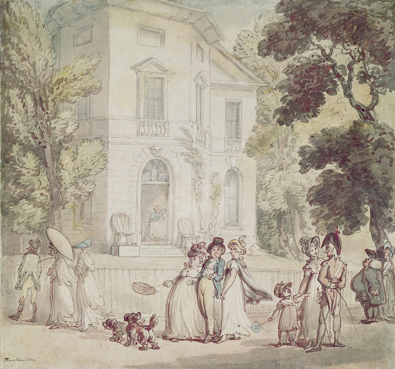 A Sunday Afternoon Promenade by Thomas Rowlandson