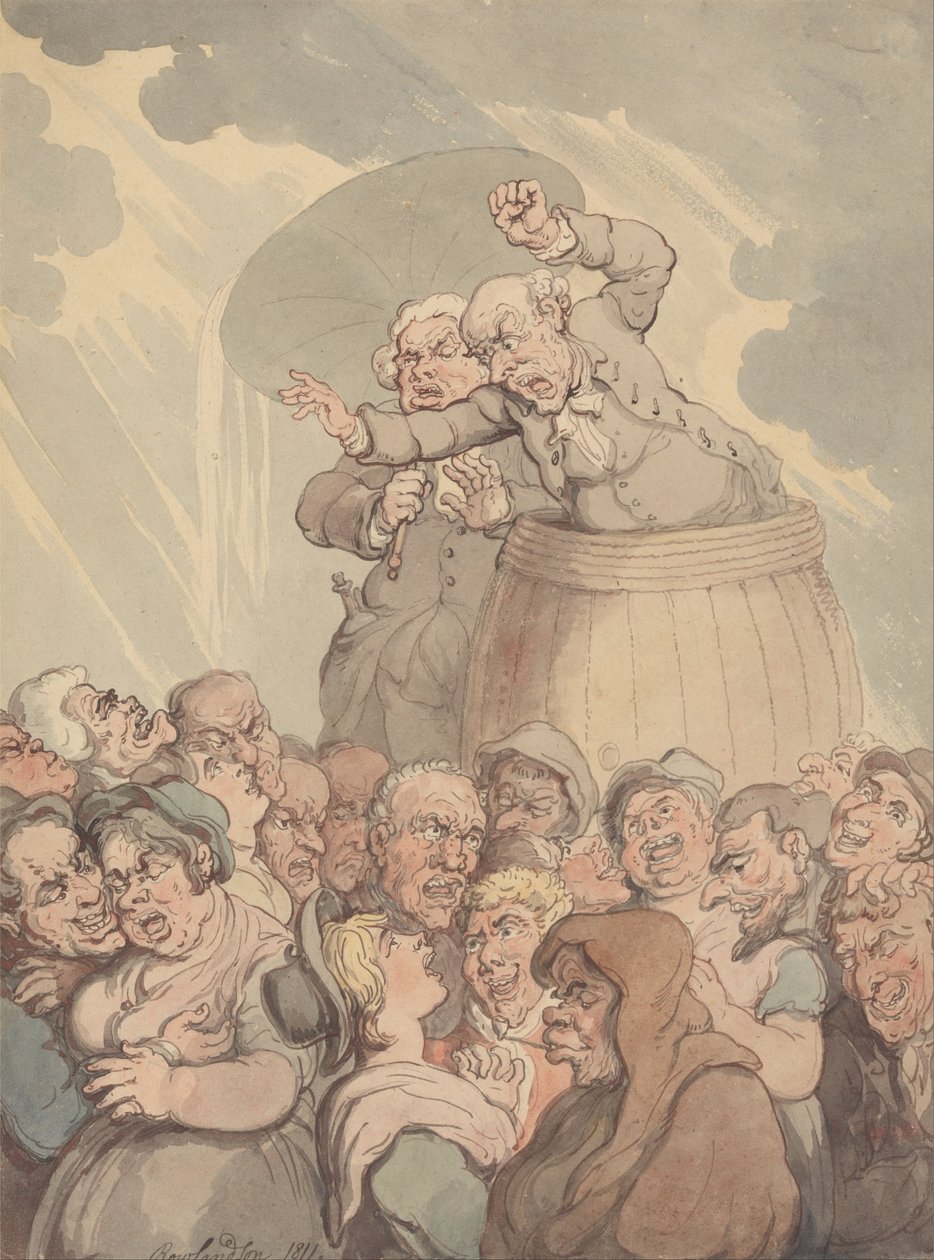 A Tub Thumper by Thomas Rowlandson