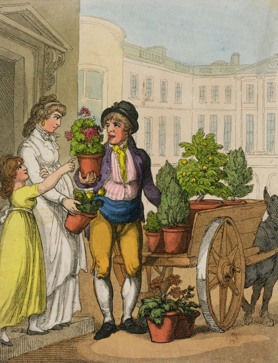 Cries of London: The Garden Pot Seller by Thomas Rowlandson