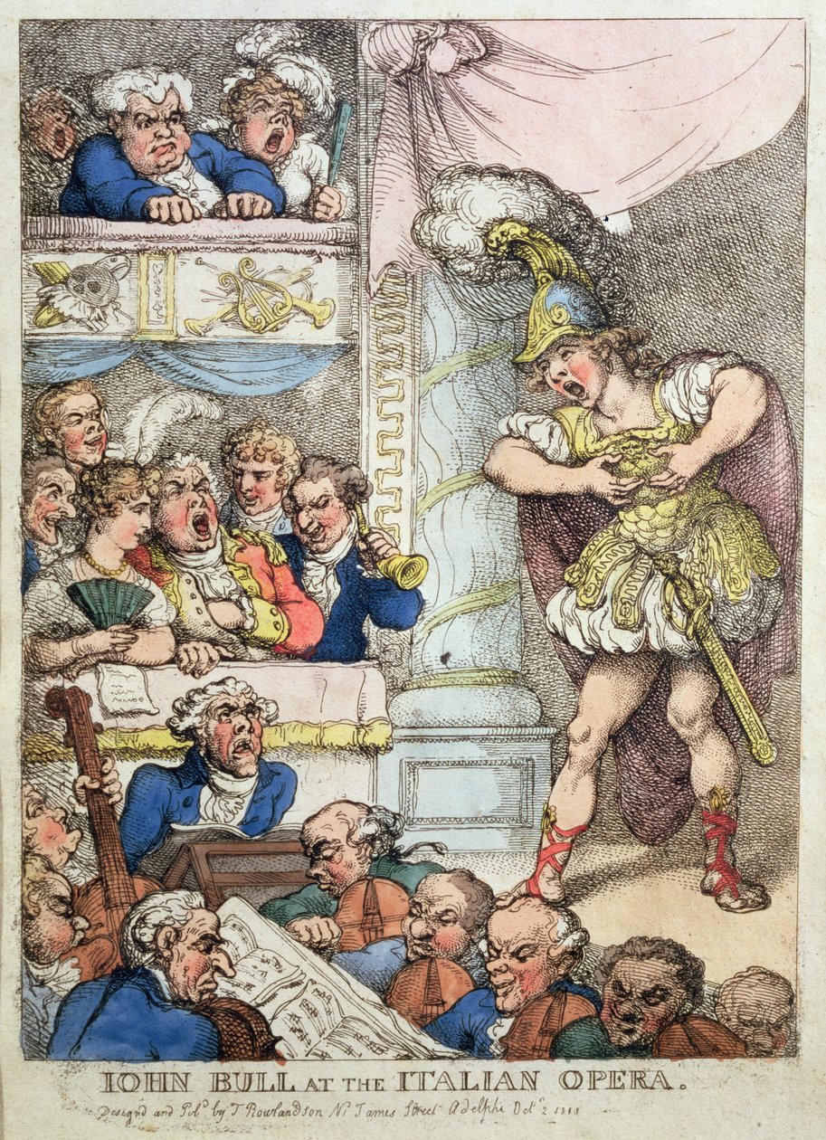 John Bull at the Italian Opera, 1811 by Thomas Rowlandson