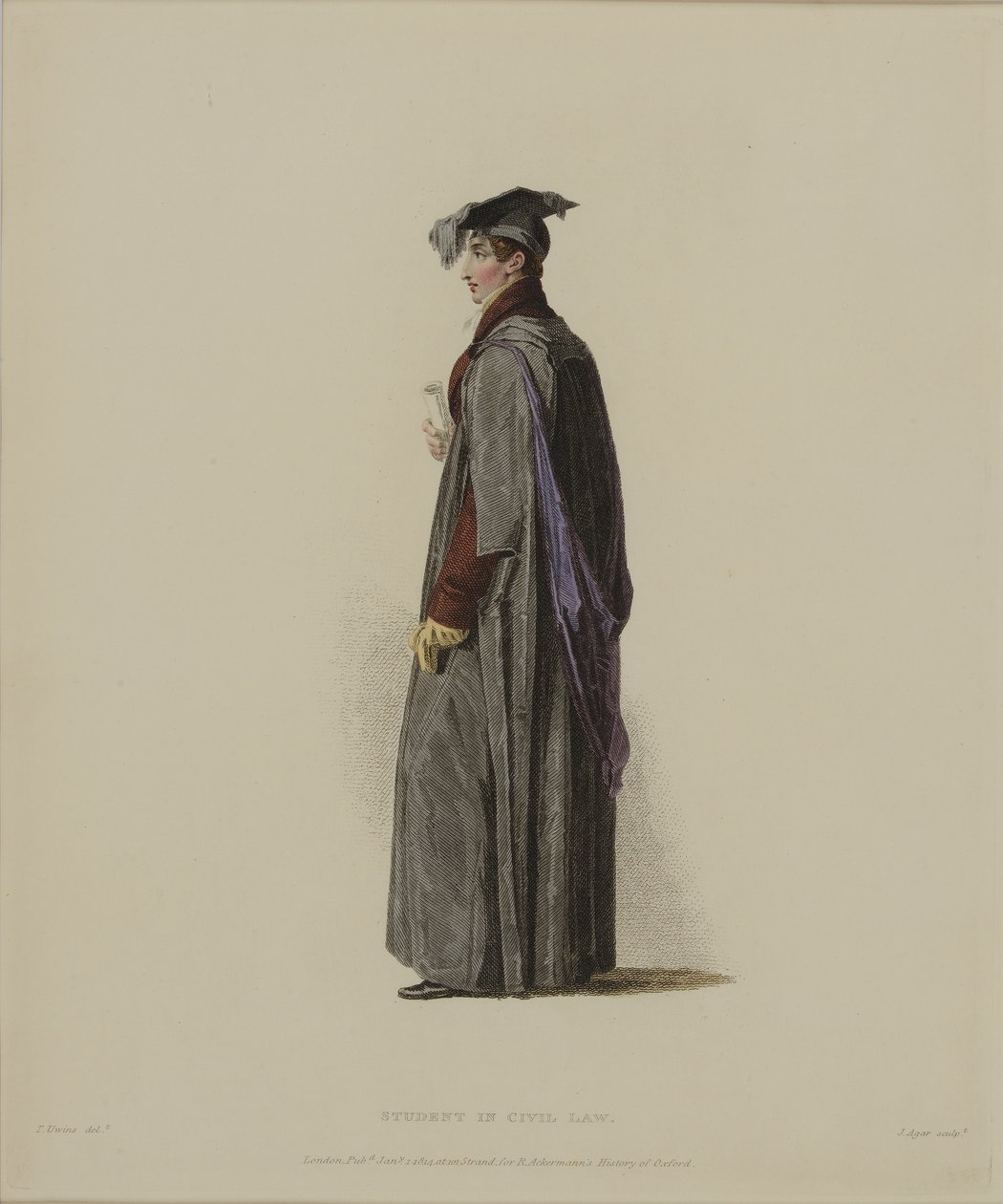 Student in Civil Law, Engraved by J. Agar, Published in R. Ackermann