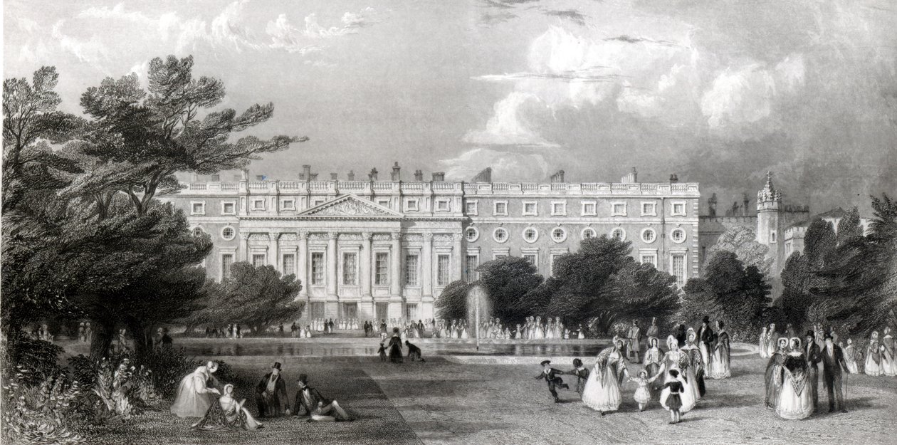 Hampton Court Palace by Thomas Allom