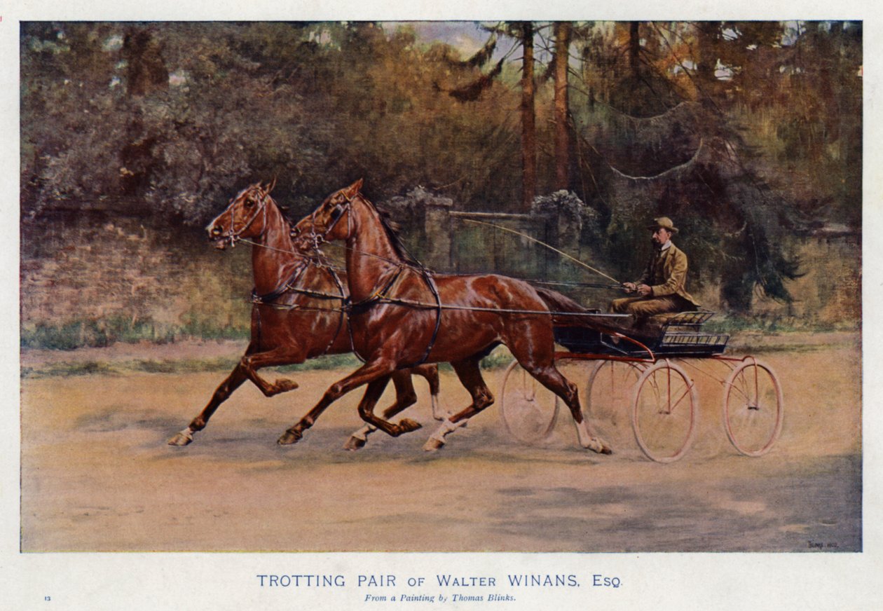 Trotting Pair of Walter Winans, Esquire by Thomas Blinks