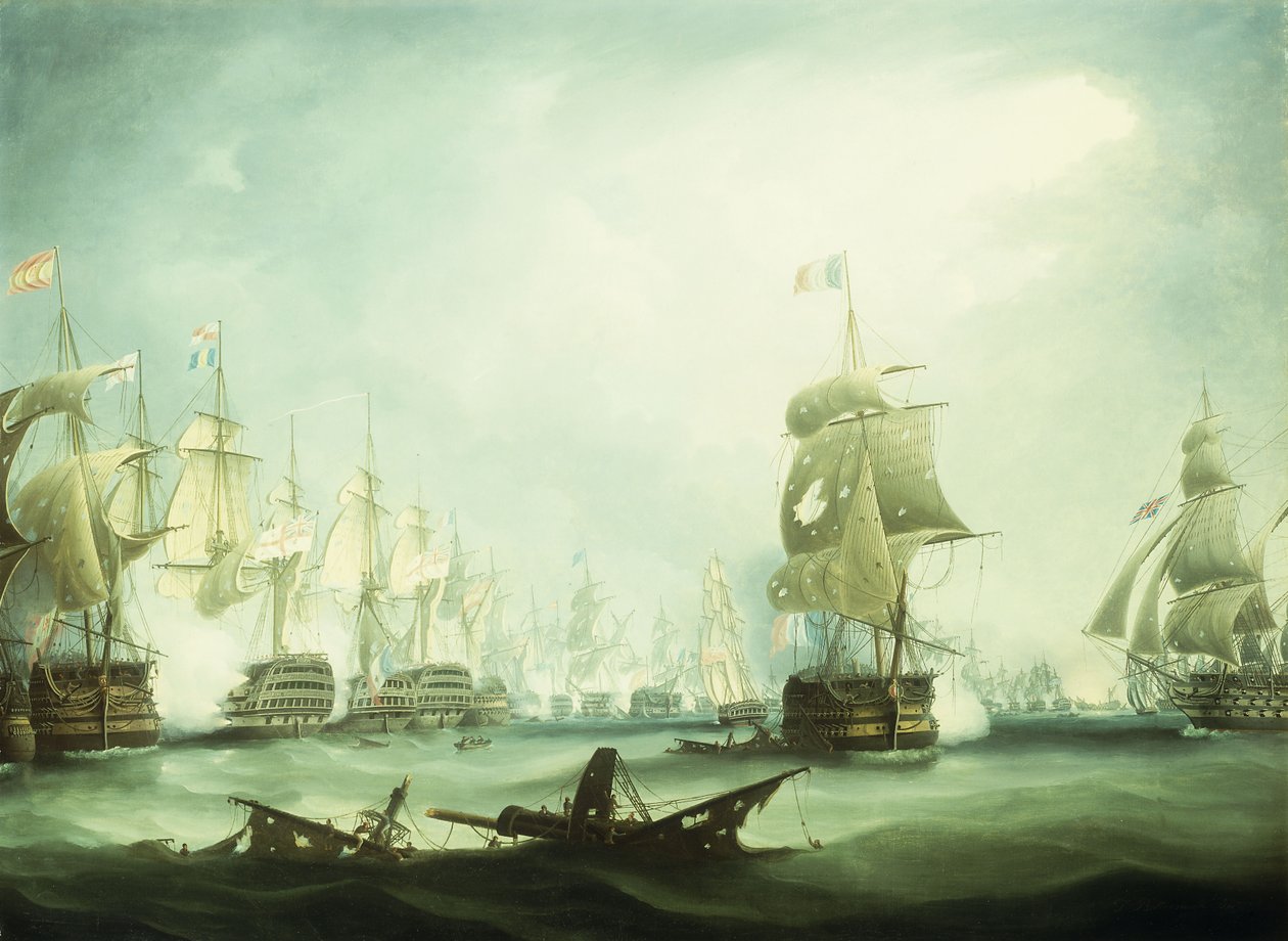 The Battle of Trafalgar by Thomas Buttersworth