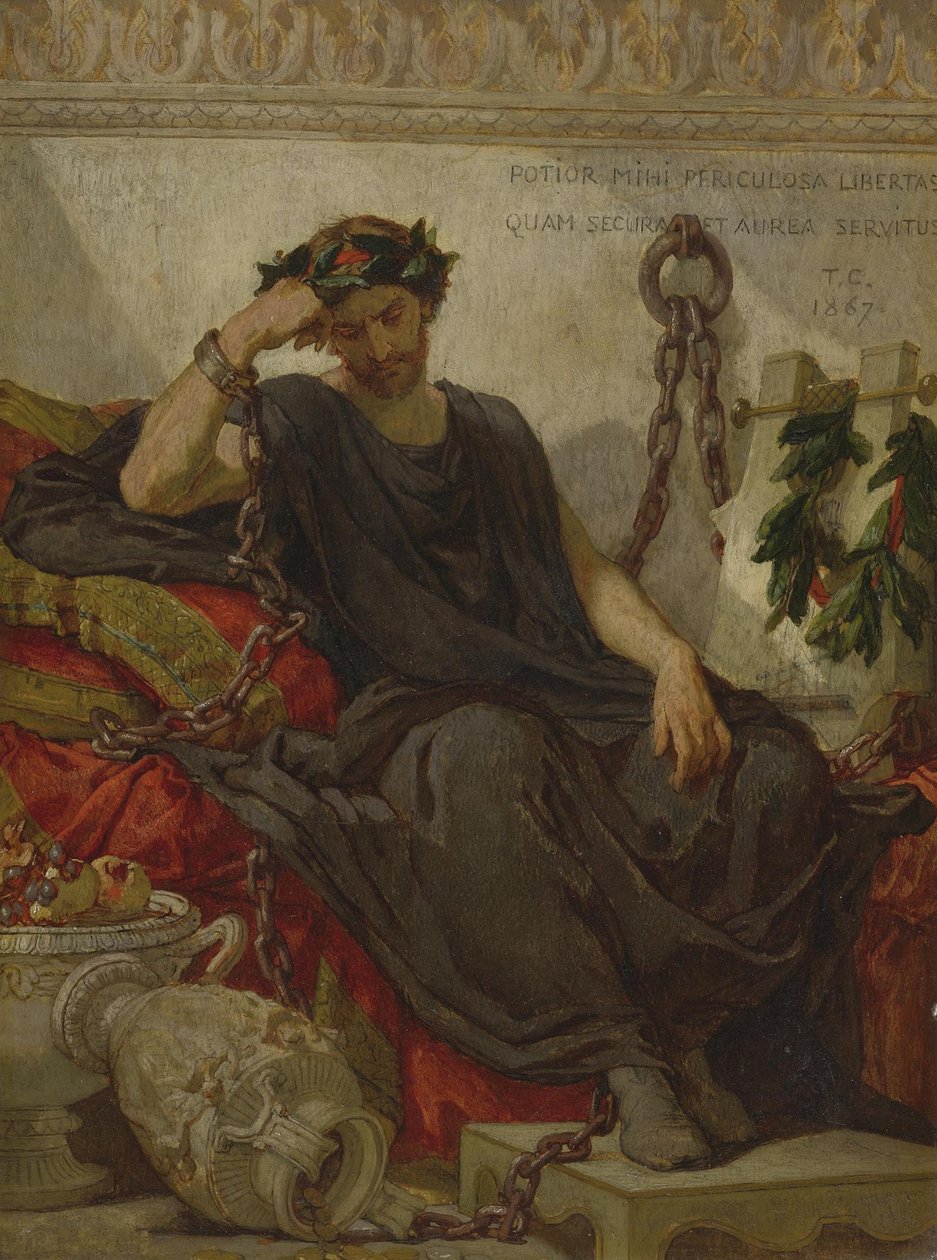 Damocles, 1867 by Thomas Couture