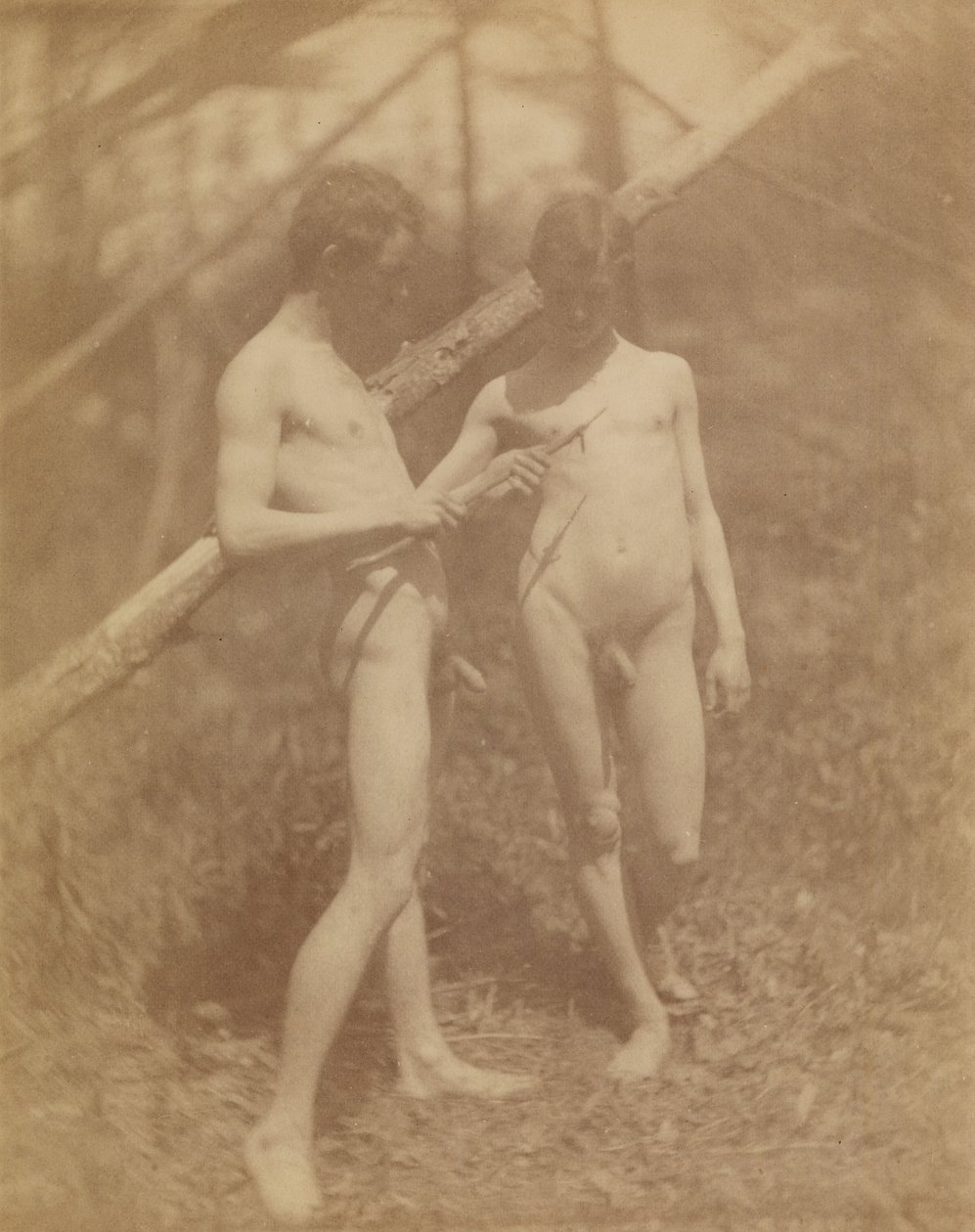 Two Male Nudes by Thomas Eakins