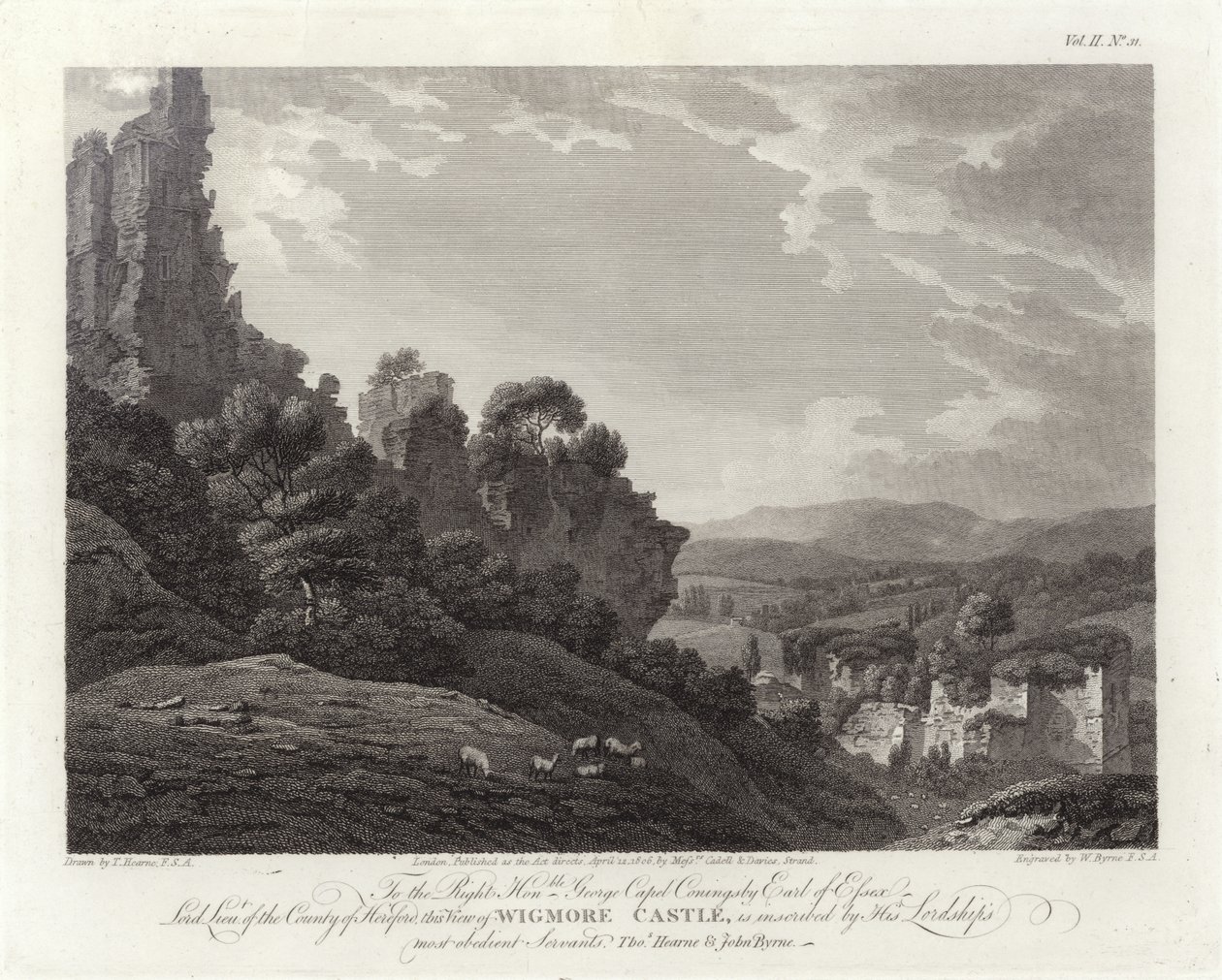 Wigmore Castle by Thomas Hearne