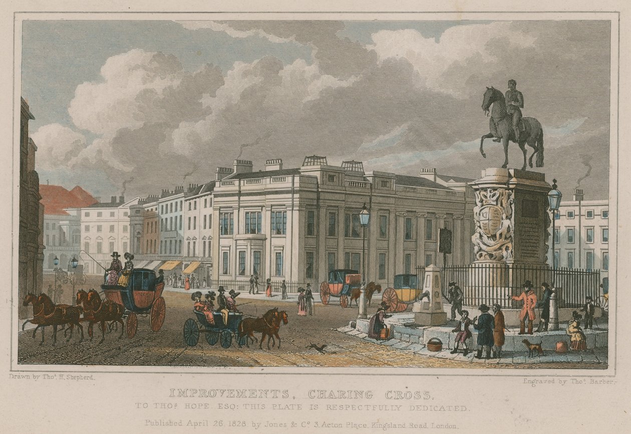 Improvements, Charing Cross, London by Thomas Hosmer Shepherd