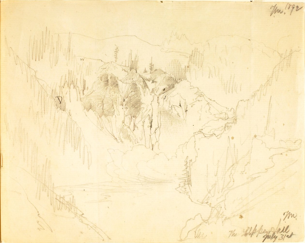 The Upper Fall by Thomas Moran