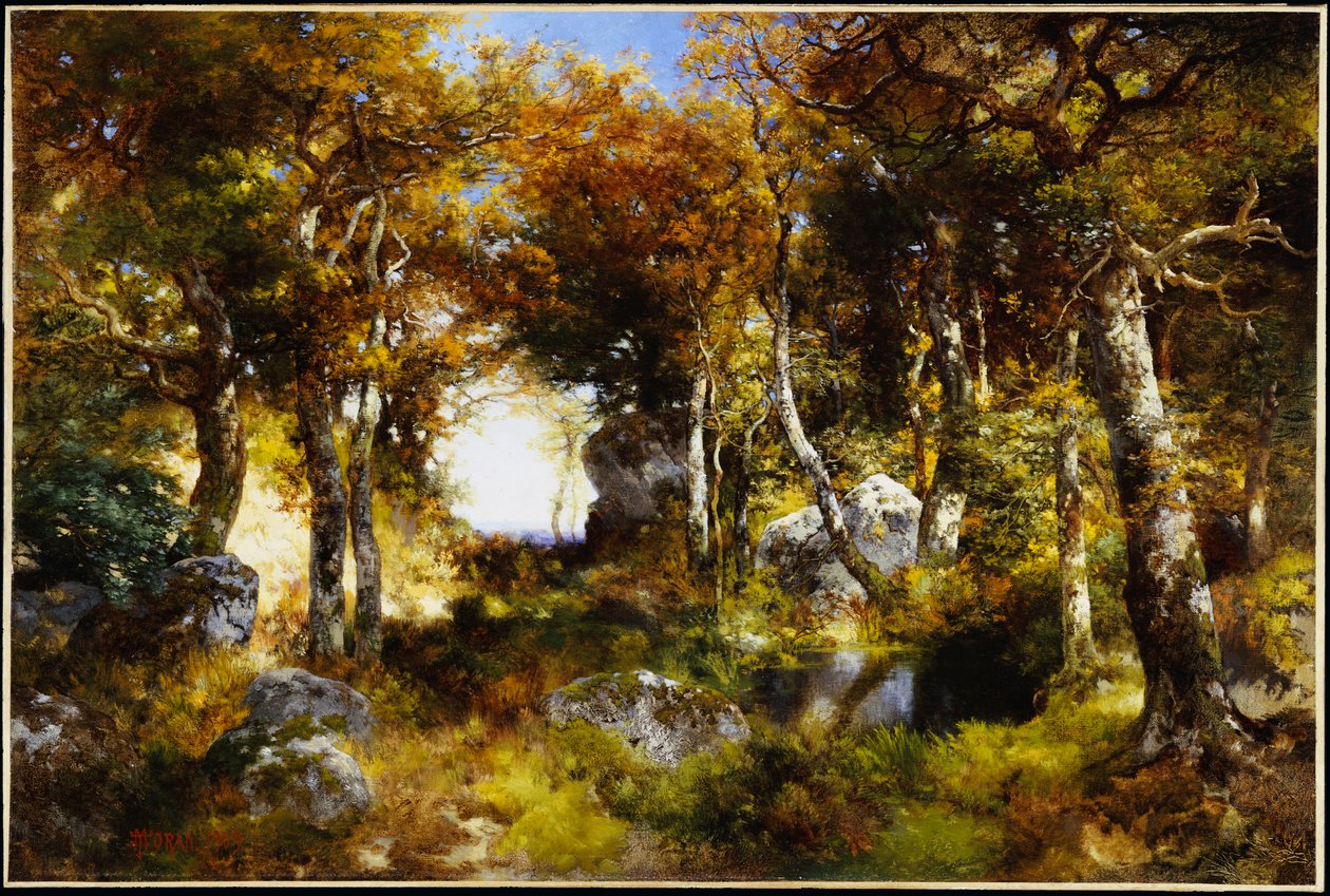 The Woodland Pool by Thomas Moran