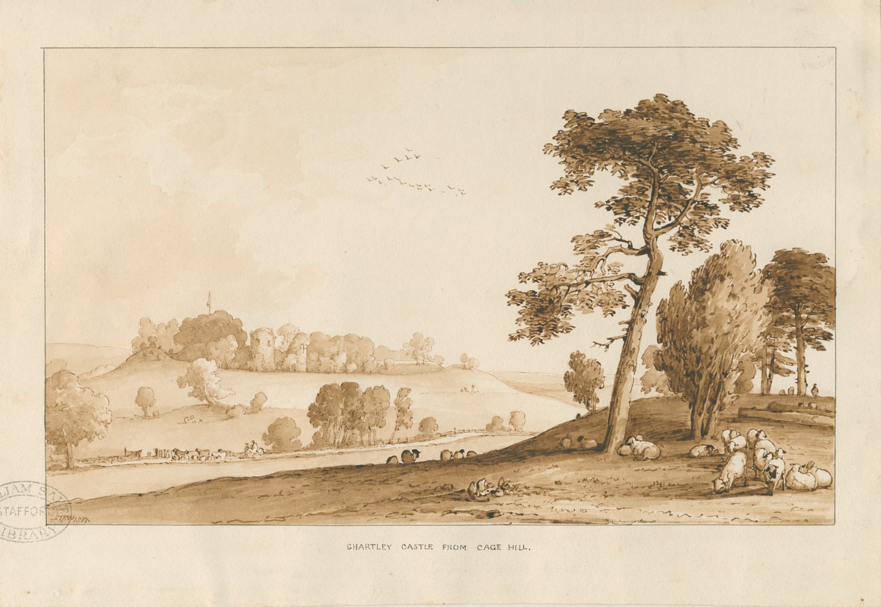 Chartley Castle by Thomas Peploe Wood