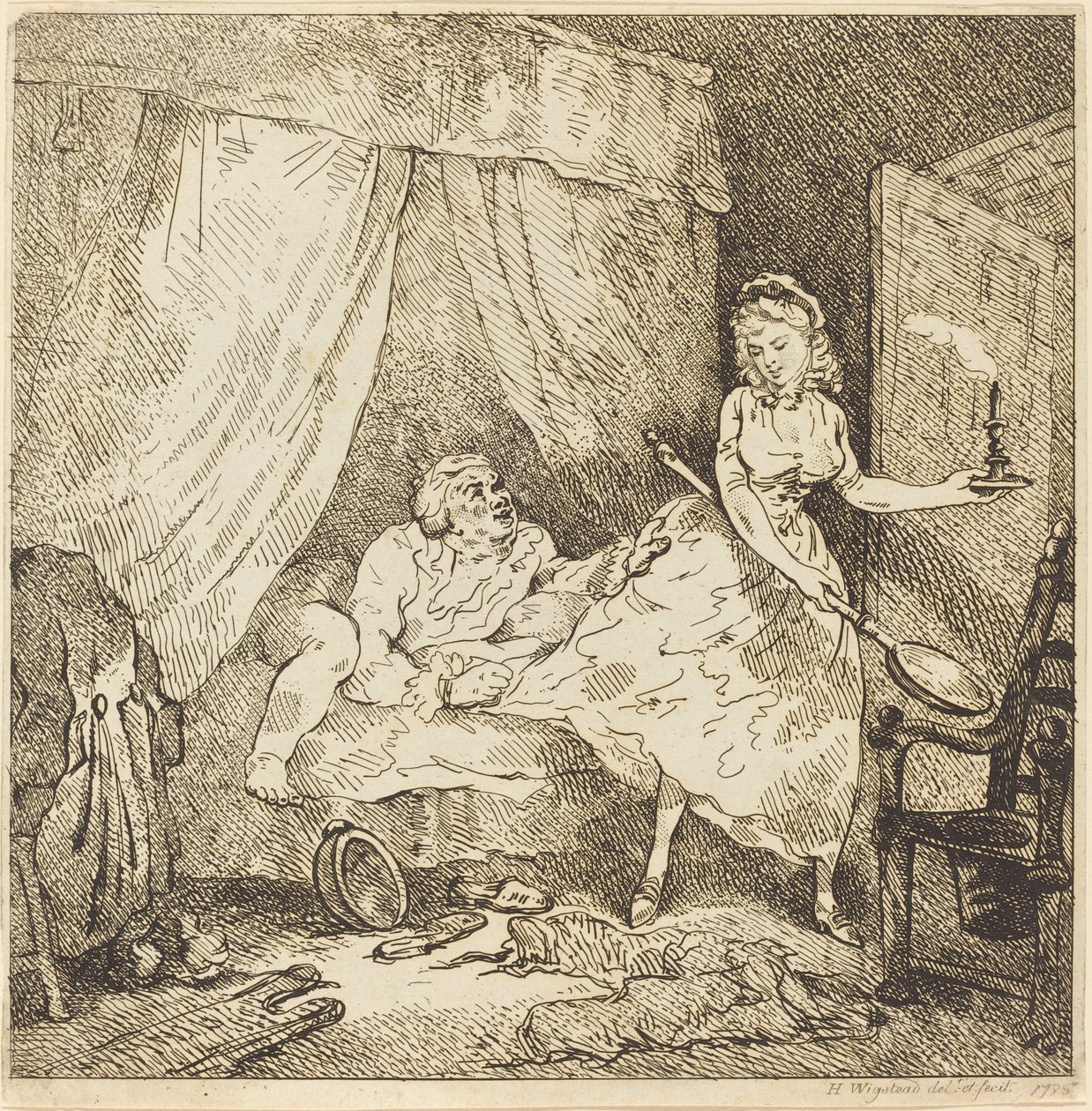 A Bed-warmer by Thomas Rowlandson