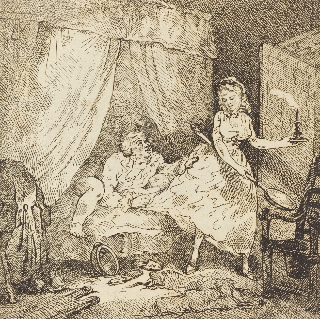 A Bed-warmer by Thomas Rowlandson