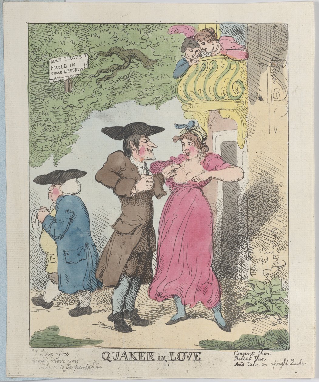 Quaker in Love, 1815 by Thomas Rowlandson