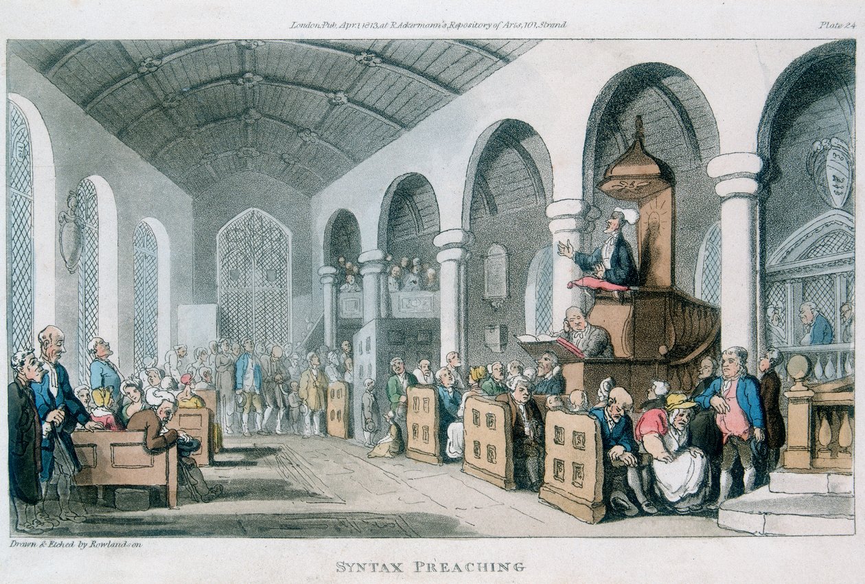 Syntax Preaching by Thomas Rowlandson