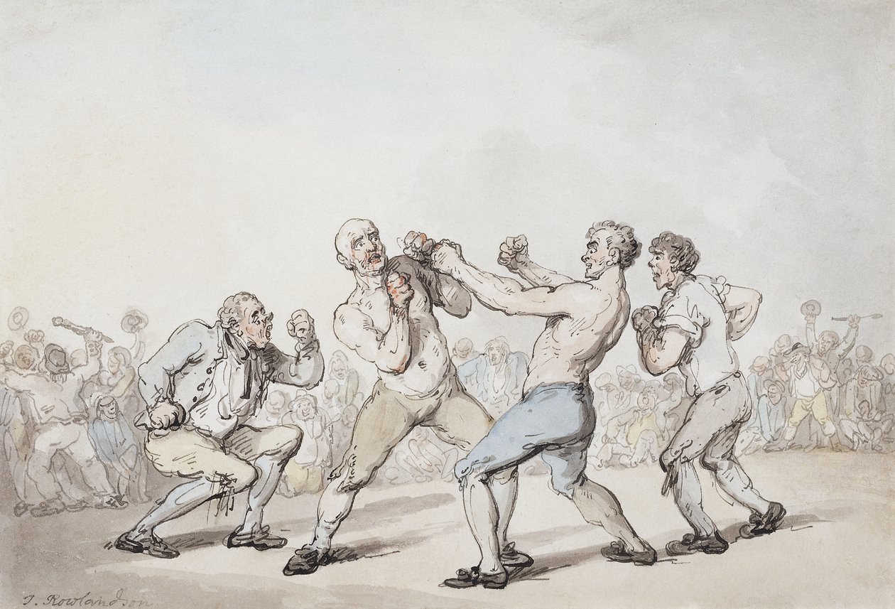 The Boxing Match by Thomas Rowlandson