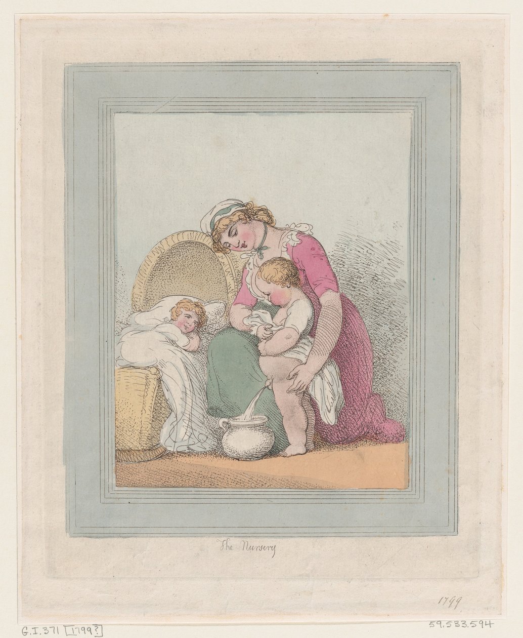 The Nursery by Thomas Rowlandson