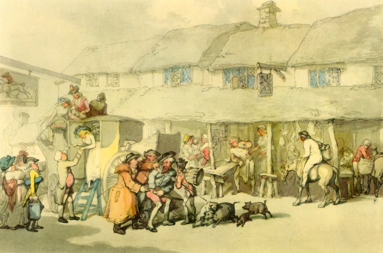 The Post House by Thomas Rowlandson