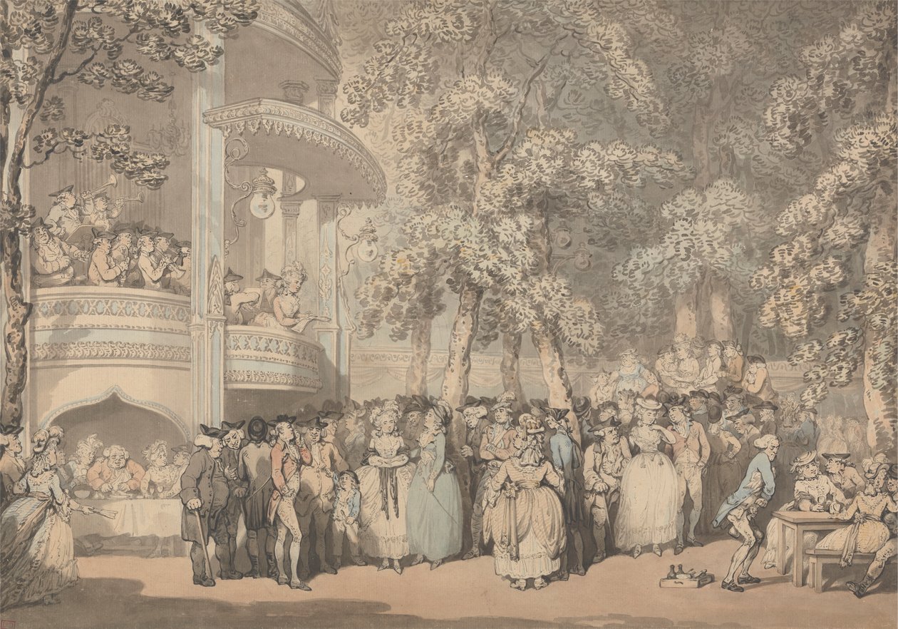 Vauxhall Gardens by Thomas Rowlandson