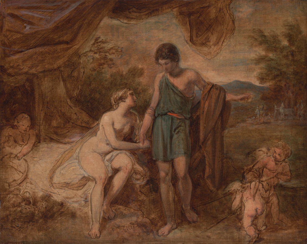 An Unfinished Study of Venus and Adonis by Thomas Stothard