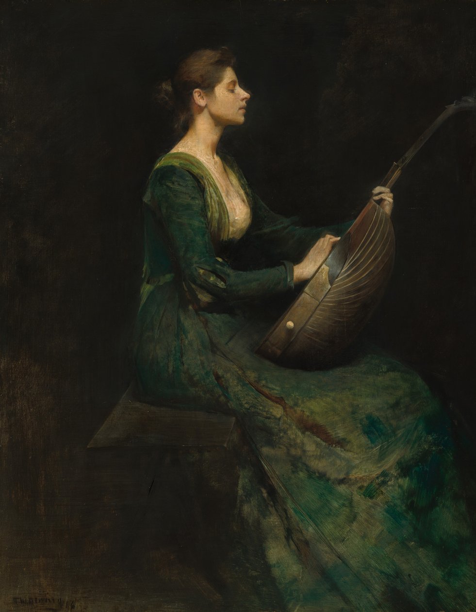 Lady with a Lute, 1886 by Thomas Wilmer Dewing