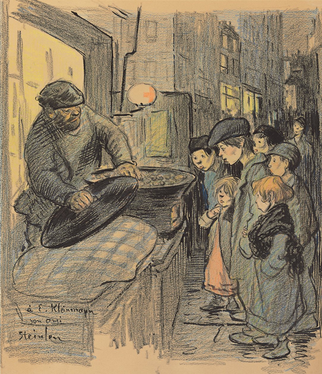 Chestnut Seller by Théophile Alexandre Steinlen