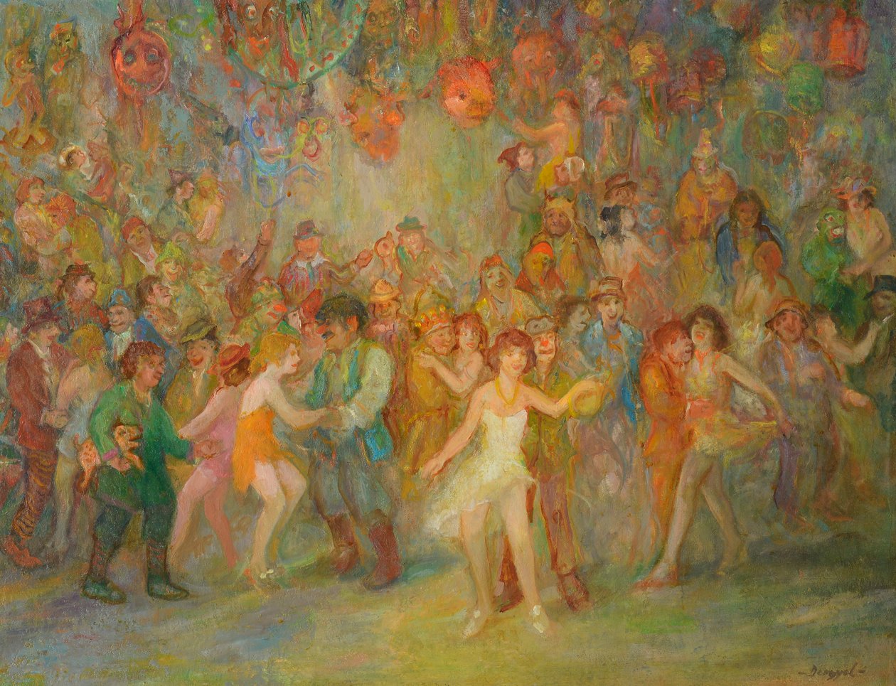 Carnival Scene by Tibor Dengyel