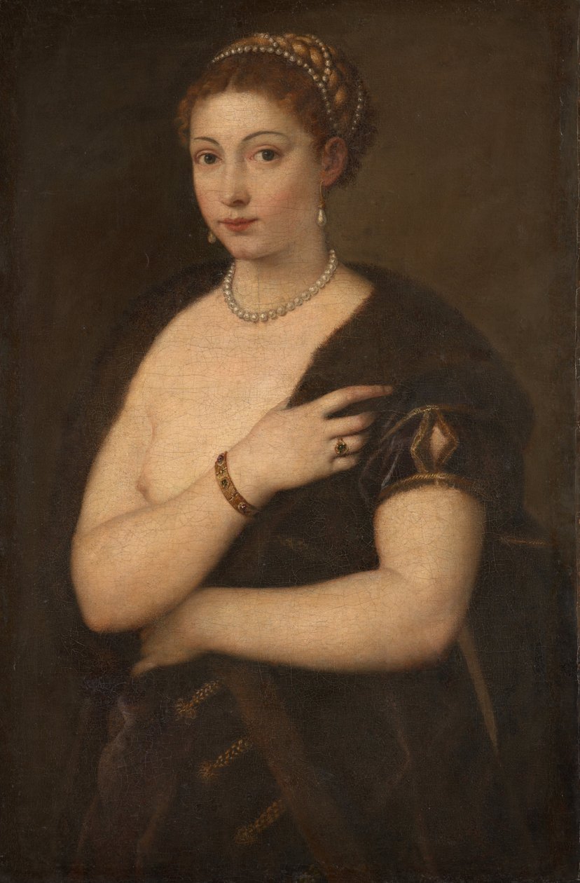 Girl in a Fur by Tiziano Vecelli